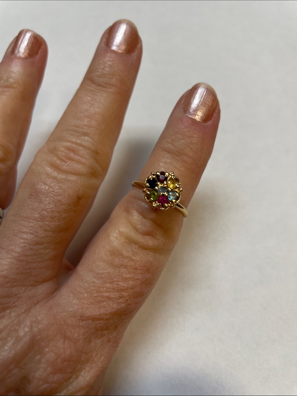 14k gold Rainbow cluster